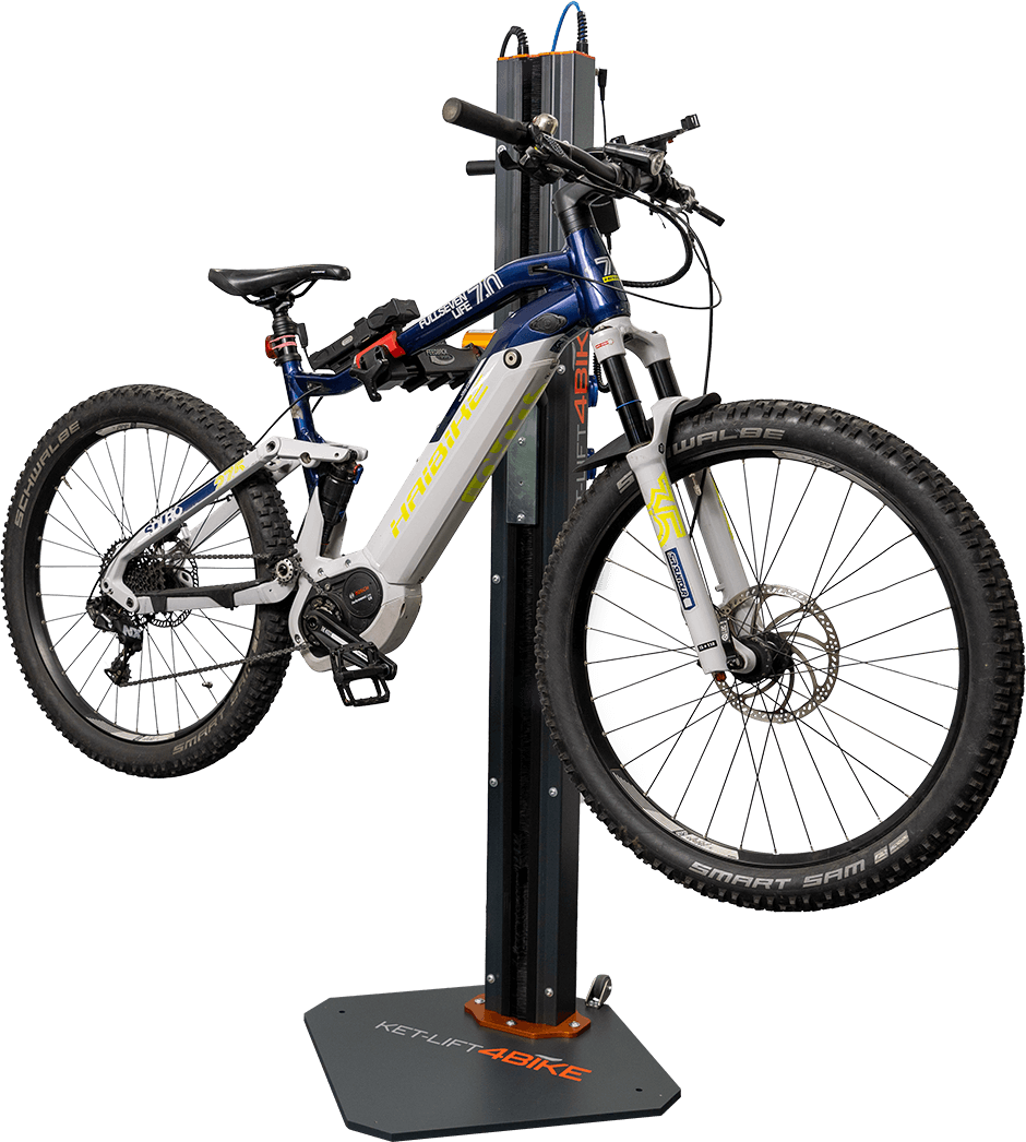 Elektrischer Fahrrad-Montageständer mit E-Bike / MTB